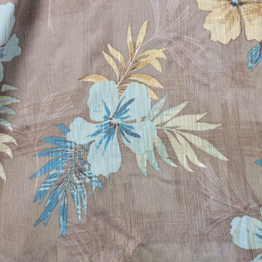 Tommy‎ Bahama Silk Shirt Mens XXL Brown Floral Hawaiian Button Up Beach Casual - Picture 3 of 12